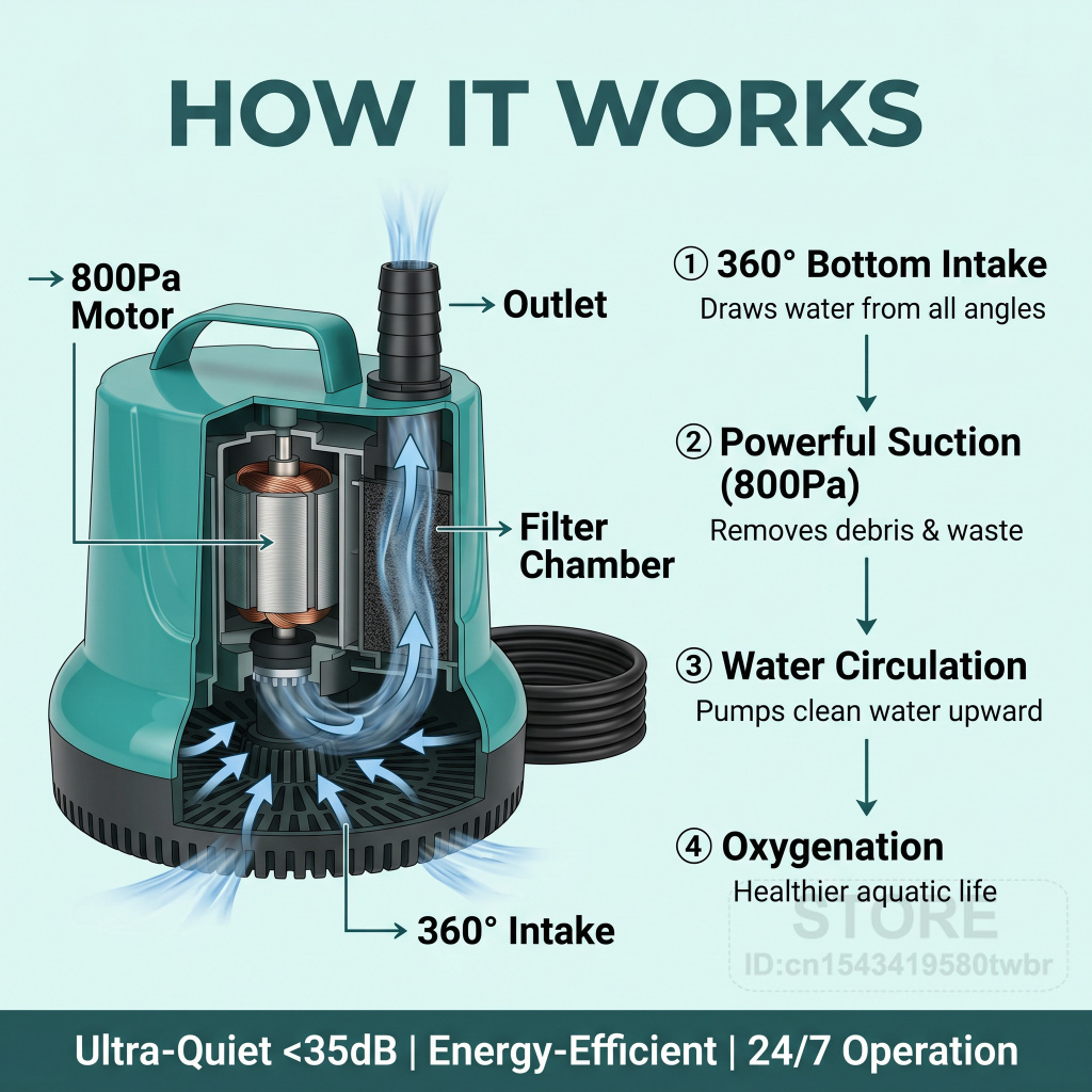 Submersible Aquarium Pump 800P - Marine Aquarium Equipment ulasan dan harga