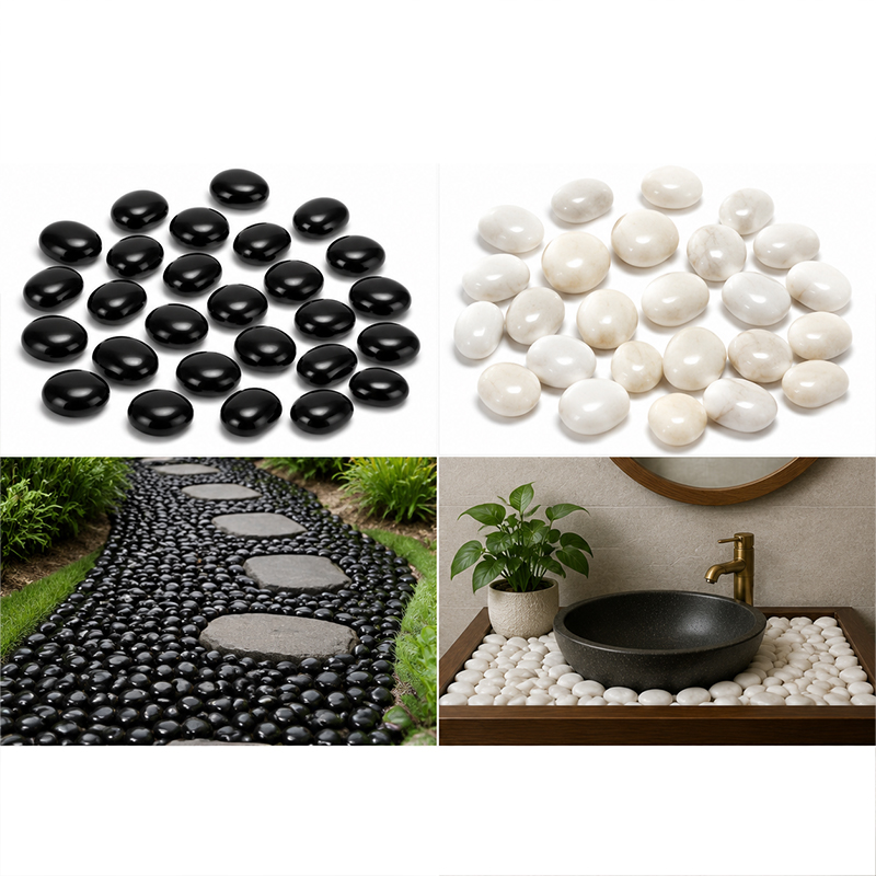 White&Black Polished River Roc - Aquarium Marine Fish ulasan dan harga