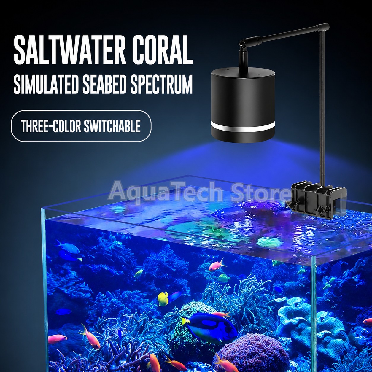 3 Modes COB LED Aquarium Clip  - Aquarium Blue Marine Reef ulasan dan harga