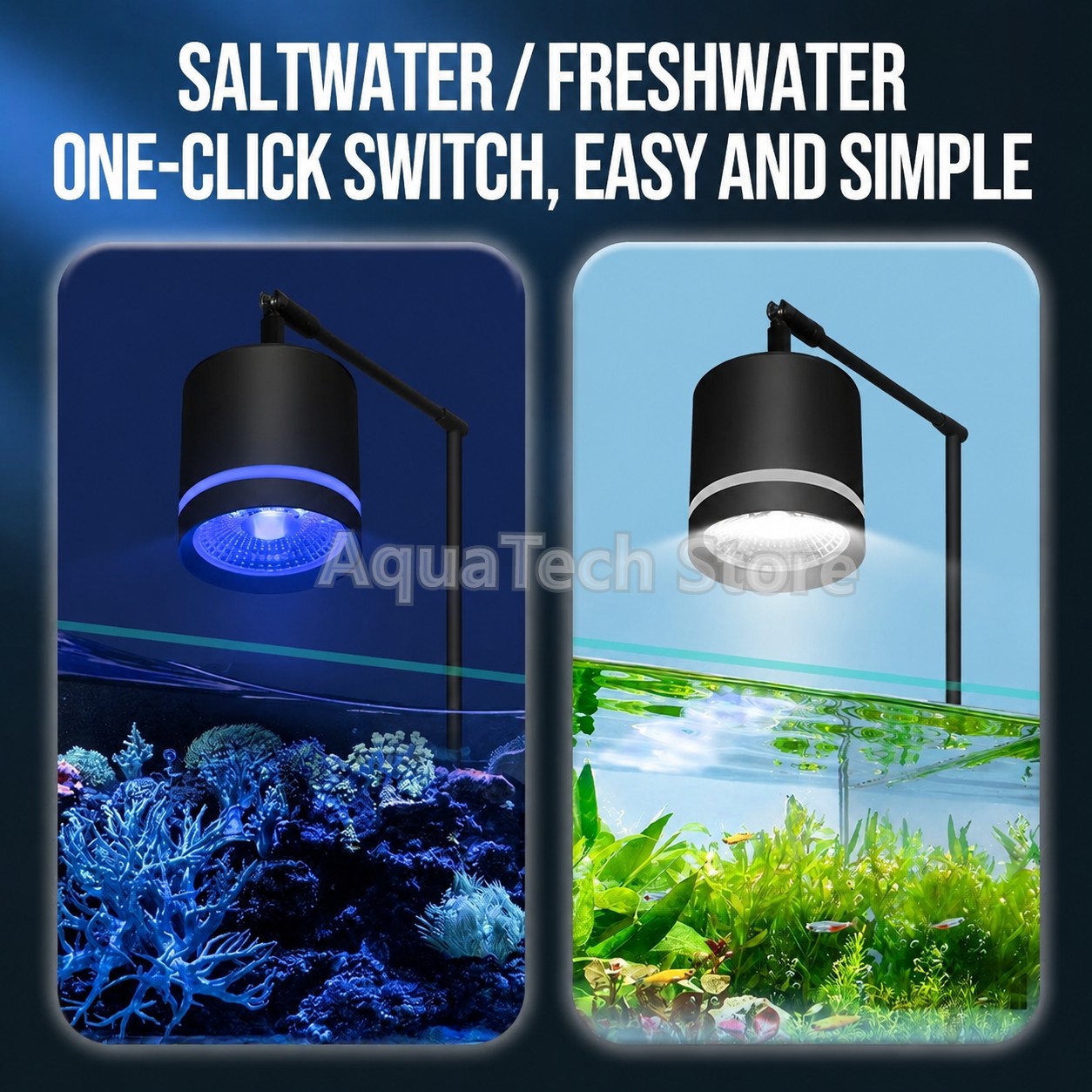 3 Modes COB LED Aquarium Clip  - Aquarium Blue Marine Reef ulasan dan harga