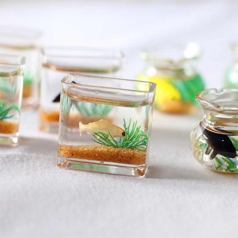 Home Ornament Doll House Decor - Aquarium Marine Fish ulasan dan harga